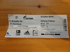 Ticket Bundesliga 2007 / 2008 Schalke - 1.FC Nürnberg