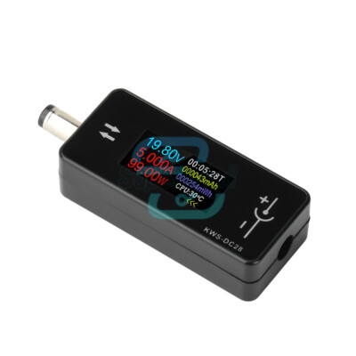 0.96'' TFT Digital Voltage Ammeter Power Meter DC 4~30V 0~12A DC5.5*2.5