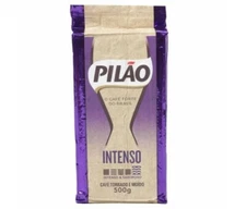 Brazilian Roasted Ground Coffee Intense Intenso Full Blooded Cafe Pilao 500grs