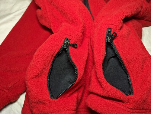 PACIFIC TRAIL Men's Warm FLEECE Full Zip Jacket Red Size Small VINTAGE - Picture 2 of 14
