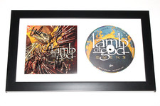LAMB OF GOD BAND SIGNED FRAMED 'OMENS' CD COVER ALBUM COA x5 SACRAMENT 2022 LAMB OF GOD BAND SIGNED FRAMED 'OMENS' CD COVER ALBUM COA x5 SACRAMENT 2022