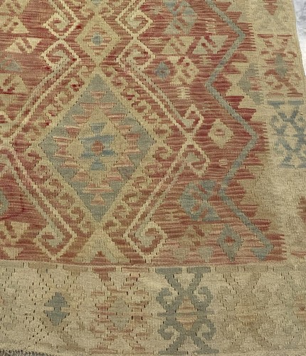 Alfombra Kilim Afgana Vintage Multicolor Lana Salón Azteca Kilim 123x176cm - Imagen 2 de 3
