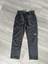 under armour boys black tracksuit bottoms pants size 7-8 years