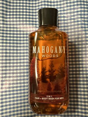 Bath Body Works Mahogany Woods 2-in-1 Hair and Body Wash 10oz  667536066490|