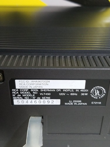 Grabadora de casete de video RCA Selectavision VCR VLT450 para piezas o reparación - Imagen 10 de 13