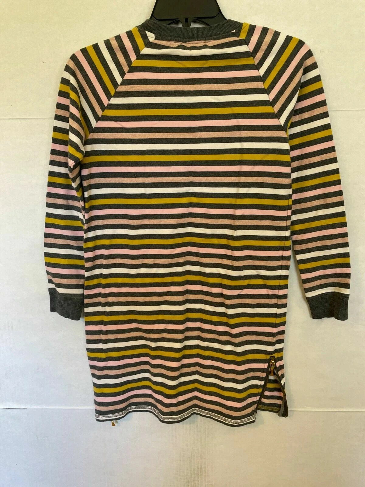 ABITO KATE SPADE BAMBINA TAGLIA 164 14 ANNI GRIGIO GIALLO ROSA A RIGHE