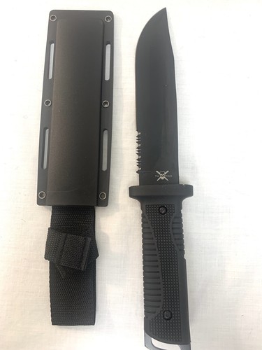 Tac Xtreme 12" Black Tactical/Survival Knife with Sheath - Picture 2 of 5