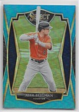 2021 PANINI SELECT CAROLINA BLUE PRIZMS PARALLEL #107 Alex Bregman #22/35