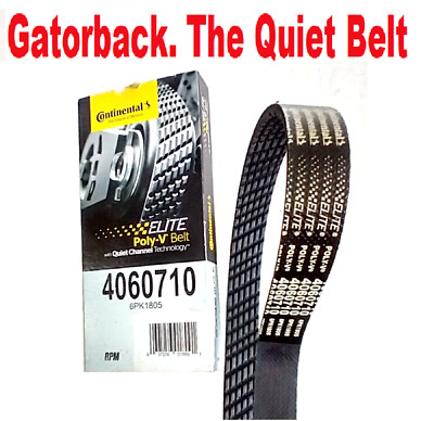 Serpentine Poly-V Belt Quiet Belt Gatorback CONTINENTAL ELITE 4060710, 6PK1805