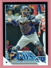 2023 Topps Update Christian Bethancourt Black #/72 Rays SP