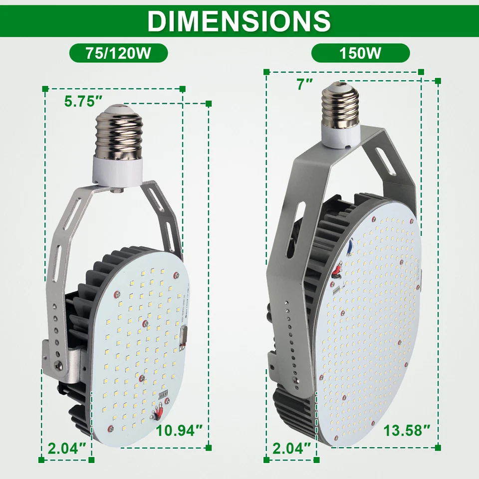LED Shoebox Retrofit Kits 120W, E39 Mogul Base 5000K Shoebox Retrofit Lights - Image 4 of 4