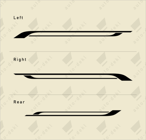Fits VW T5 T6 Transporter SWB - Full Van Decal Stripe Kit with Both Sides + Rear - Picture 2 of 18