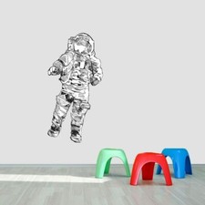 Astronaut Printed Wall Decal - Space Travel Kids Room Classroom Wall Art Decals