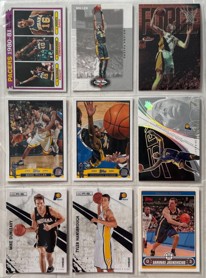 Indiana Pacers Basketball Trading Cards Lot of 36 Rookies All-Stars HOFers Base - Image 4 of 4