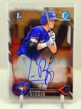 2016 Bowman Chrome 1st Cavan Biggio Base Auto Blue Jays ROOKIE RC Autograph C1