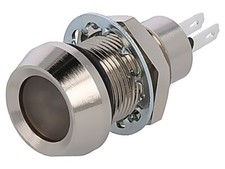 512-532-21 Kontrollleuchte: LED konkav 12VDC &Ouml;ffng: &Oslash;12,7mm IP67 Messing MARL