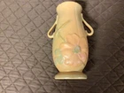 Vintage Weller Dogwood Handled Vase 1930's- Peach/Salmon Color-Marked