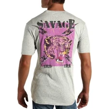 Buffalo David Bitton Men's Short-Sleeve Tartia Graphic T-Shirt, Gray, Large L