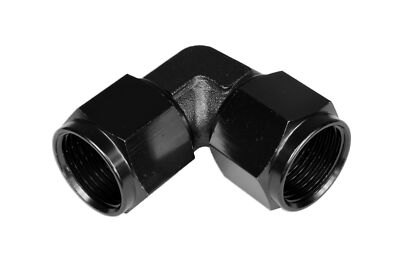 Weiblich zu weibliche Fitting Adapter Verbinder Anschluss 90' AN4 Schwarz