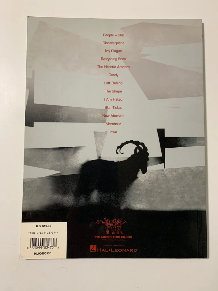 Slipknot Iowa Guitar Tab / Tablature Book - Hal Leonard - Image 2 of 4