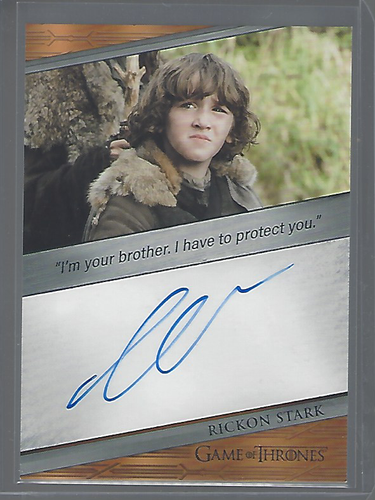 Game of Thrones Legends of the Realm Art Parkinson's (Quotable) Autograph