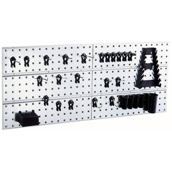 raaco 109642   Ganci per utensili pannello forato x 2 + 28 clip (L x A x P) 1040