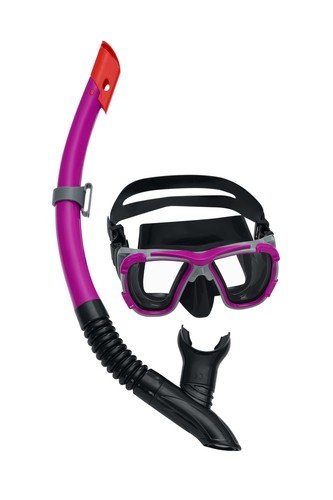 Bestway Inspira Pro Mask and Snorkel Set Pink/Black - Picture 2 of 9