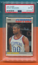 BENOIT BENJAMIN LOS ANGELES CLIPPERS 1987 FLEER BASKETBALL CARD #10 PSA 6