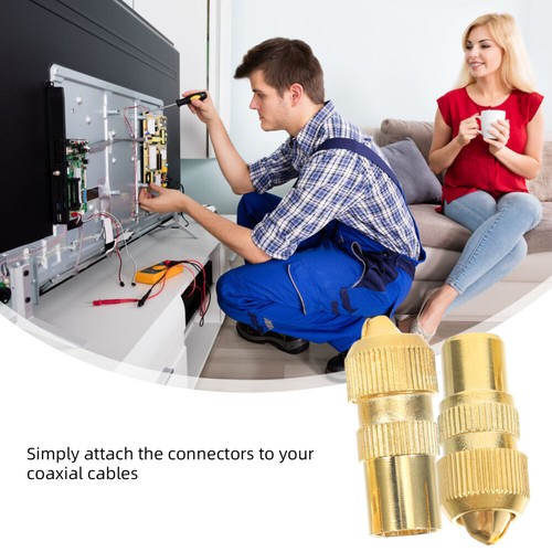 8 Pcs Male Head Cable Adapter Connectors Type Coax - Zdjęcie 10 z 12