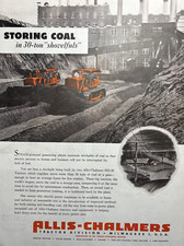1952 Allis Chalmers Tractor Division Milwaukee Storing Coal HD-20 VTG Print Ad