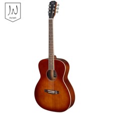 J.n Guitars Bessie Series Auditorium Left Hand Acoustic Guitar Cherryburst