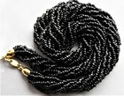 Vtg Designer Torsade Necklace Seed Bead Multi 7 Strand Choker Necklace Trifari  — photo 3