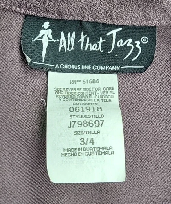 All That Jazz Vtg 80's Blazer Career Blouse Shirt Size 3/4 Buttons Mauve Purple - Image 3 of 4