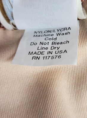 Melika Rust Orange Bikini Swim Bottoms Size Medium White Black