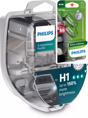 Philips H1 12V 55W P14.5s X-tremeVision Pro150 2pcs +W5W LL