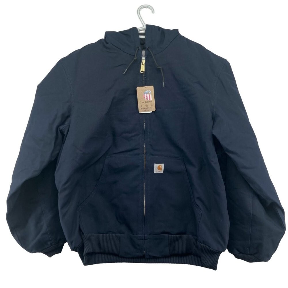 Carhartt Men's Navy Hooded Zip-up Jacket Helmets to Hardhats Carhartt Men's Navy Hooded Zip-up Jacket Helmets to Hardhats