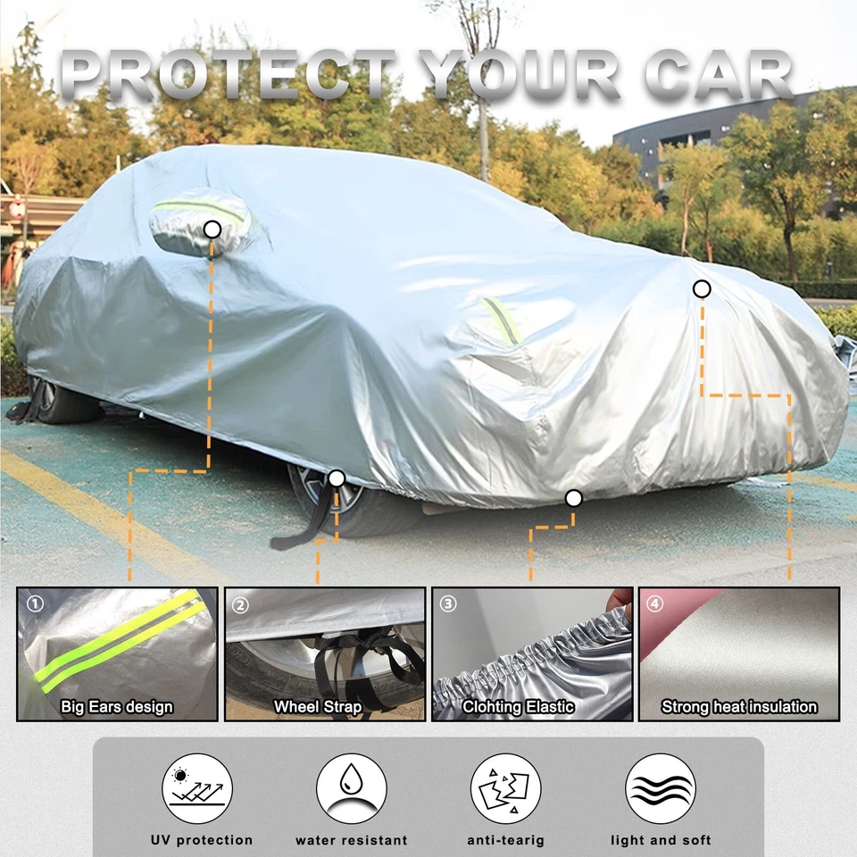 Funda Coche Exterior 190T Impermeable Todo Clima Protección UV Para Subaru Forester Foto 3 de 4