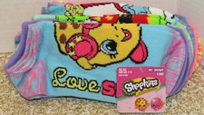 NEW Girls' Shopkins 6 Pack No Socks - M/L