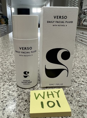 VERSO Daily Facial Fluid with Retinol 8 FULL SZ 1.7oz/50mL NEW SEALED BOX; $95 - Picture 10 of 20