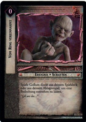 CCG 309 Lord of the Rings Return of the 7C53 Gollum Foil Captured by the Ring