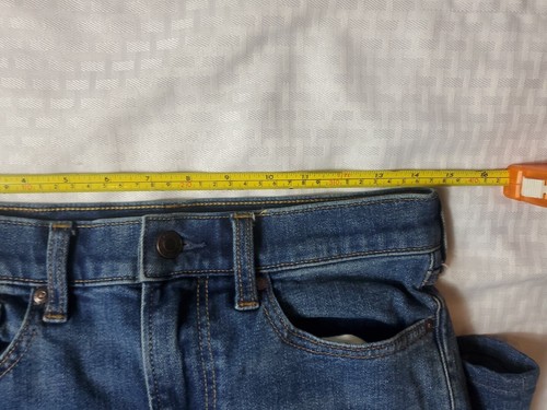 Men’s Lands End Square Rigger Blue Jeans Size 28 X 28 Slim Fit - Picture 7 of 9