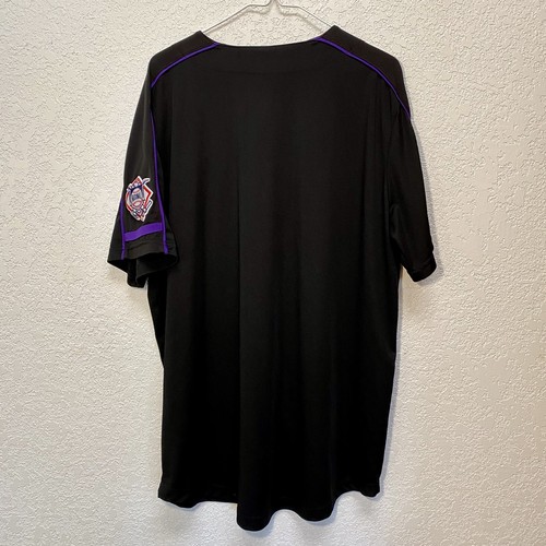 Colorado Rockies Jersey Men’s XL Majestic Black/Purple Baseball National League - Picture 3 of 9