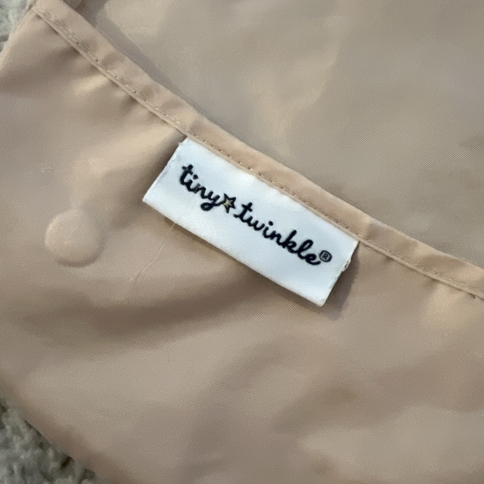 Tiny Twinkle Mess Proof Baby Bib, Cute Full Sleeve Bib Outfit, Small 6-24 mo