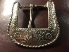 WESTERN FLORAL DESIGN TEXTURE COWGIRL BELT BUCKLE