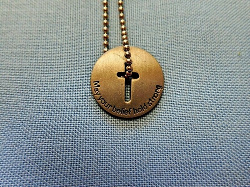 NEW Confirmation Keepsake Pewter Disc Necklace for Boy or Girl - Picture 2 of 3