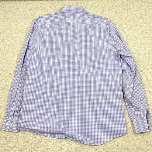 Michael Kors Mens Dress Shirt sz 16.5 Purple Plaid Lightweight 100% Cottton - Picture 2 of 12