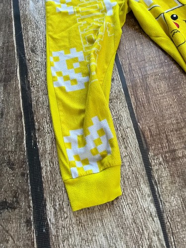 POKEMON PIKACHU ONE PIECE PAJAMA SUIT YELLOW KIDS SIZE 6 EXCELLENT CONDITION - Picture 7 of 11