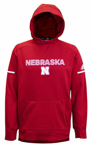 Толстовка с капюшоном Adidas NCAA Nebraska Cornhuskers Squad Красный/белый DN0168 