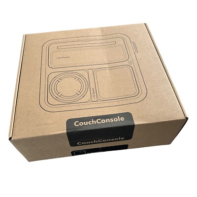 Couch Console EDITION ONE Black X Black Tray - Drinks & Snacks Sofa Caddy