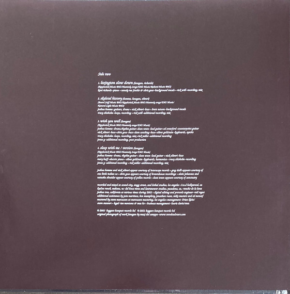 英12” Mark Lanegan Band Here Comes That Weird Chill (Methamphetamine Blues, BBQ2212TE Beggars Banquet /00250 Here Comes That Weird Chill (Methamphetamine Blues, Extras